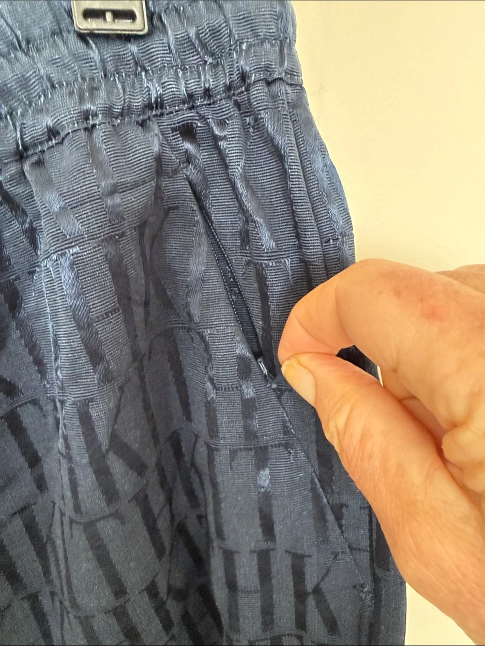 Kith Navy Jacquard Logo Drawstring Shorts Sz M